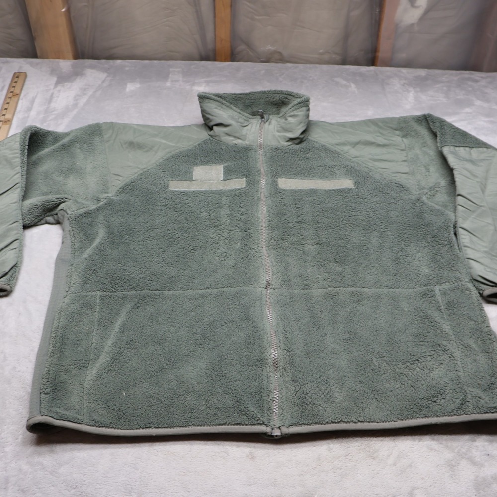 Peckham Military Jacket Mens‎ XL Green Fleece Cold Weather Gen III Full Zip USA
